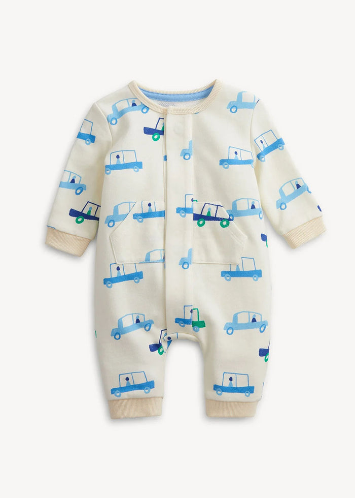 Magnetic French Terry Romper - Cars
