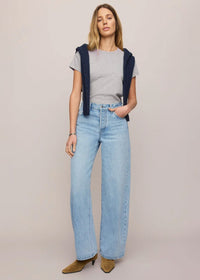 The Show Off High Rise Bowed - Indigo Bloom