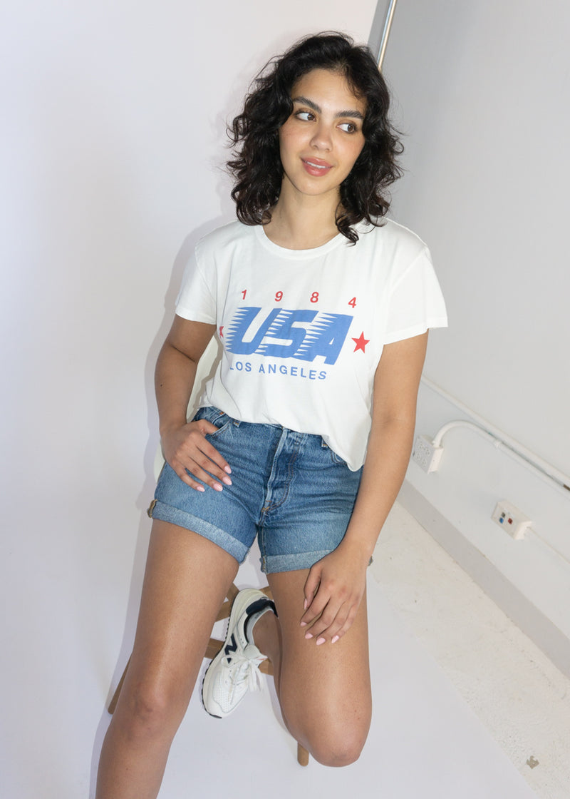 USA Vintage Crop Tee