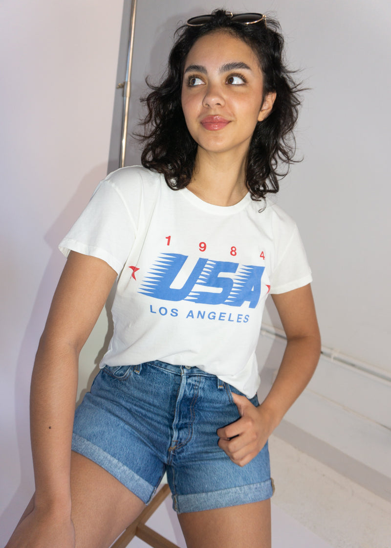 USA Vintage Crop Tee