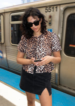 Gwendolyn Puff Sleeve Blouse - Leopard