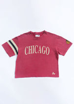 Blackhawks Boxy Crop Tee - Red