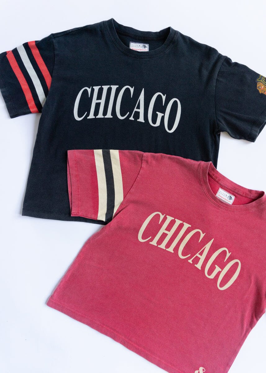 Blackhawks Boxy Crop Tee - Red