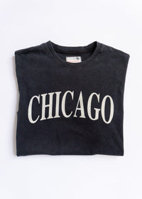 Blackhawks Boxy Crop Tee - Black