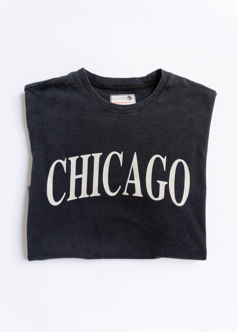 Blackhawks Boxy Crop Tee - Black