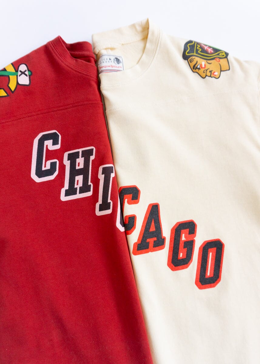 Blackhawks Hockey Jersey Tee - Cream