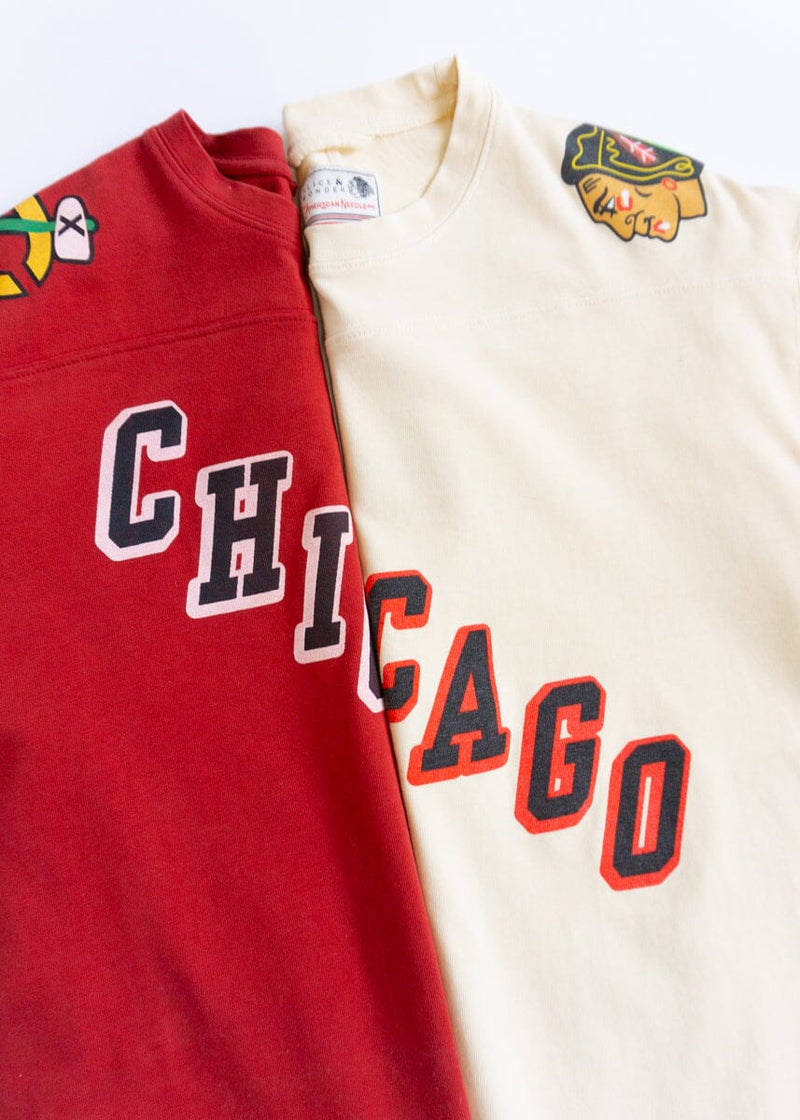 Blackhawks Hockey Jersey Tee - Cream