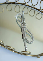 Rhinestone Rope Bow Clip