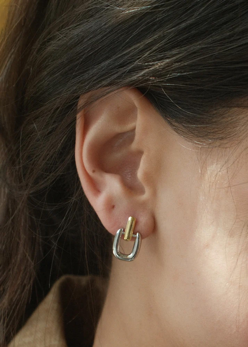 Alaia Mixed Metal Studs - Gold