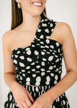 Sophia One Shoulder Top - Black & White