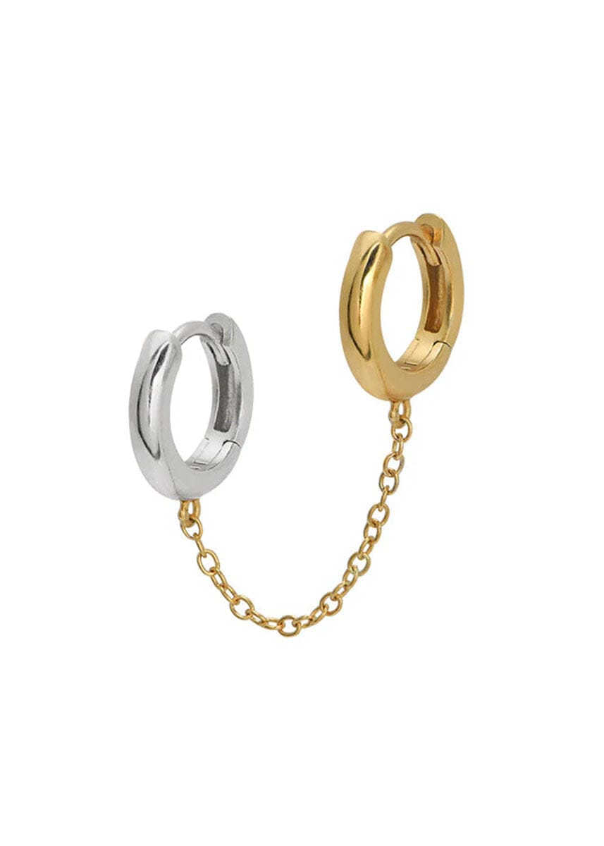 Duet Double Piercing Hoop Earrings