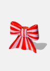 Large Striped Bow Candle Holder