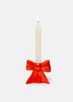 Small Red Bow Candle Holder