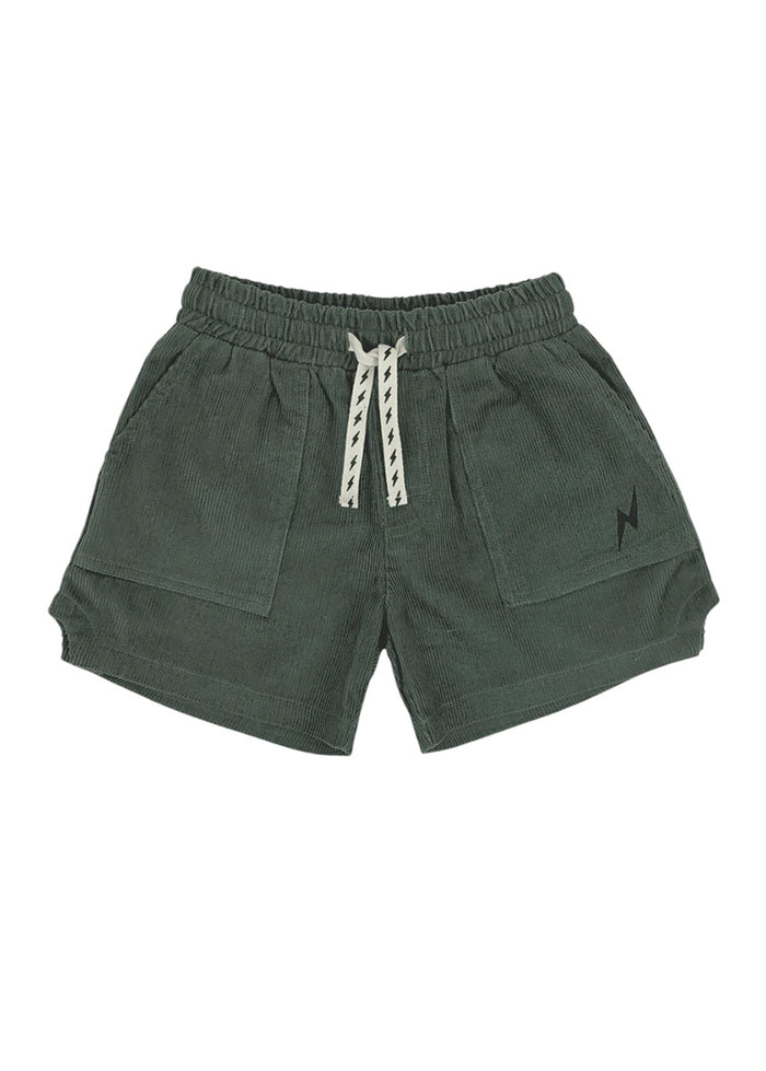 Camp Retro Cord Dad Shorts - Pine