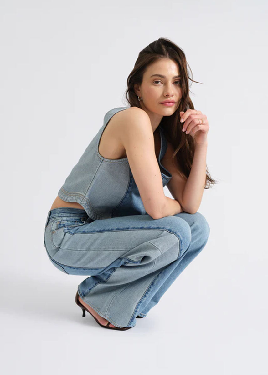 Solana Sleeveless Top - Coasting