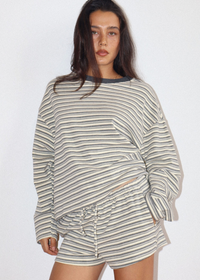 Dean Striped Shorts - Cream