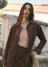 Decker Suede Chore Jacket - Dark Chocolate