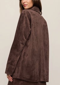 Decker Suede Chore Jacket - Dark Chocolate