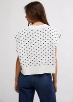 Pattern Easy Street Vest - Ivory & Black Combo