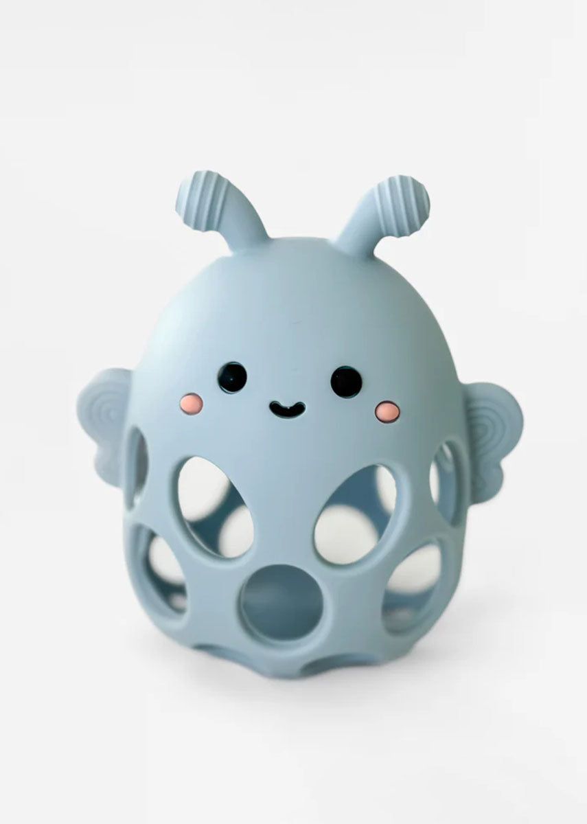 Garden Party Honey Bee Teether - Powder Blue