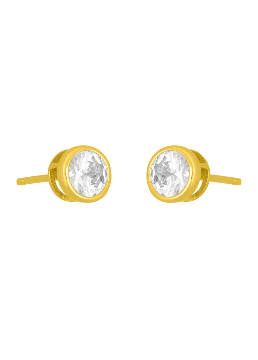 Marisol Bezel Studs - 5MM Gold
