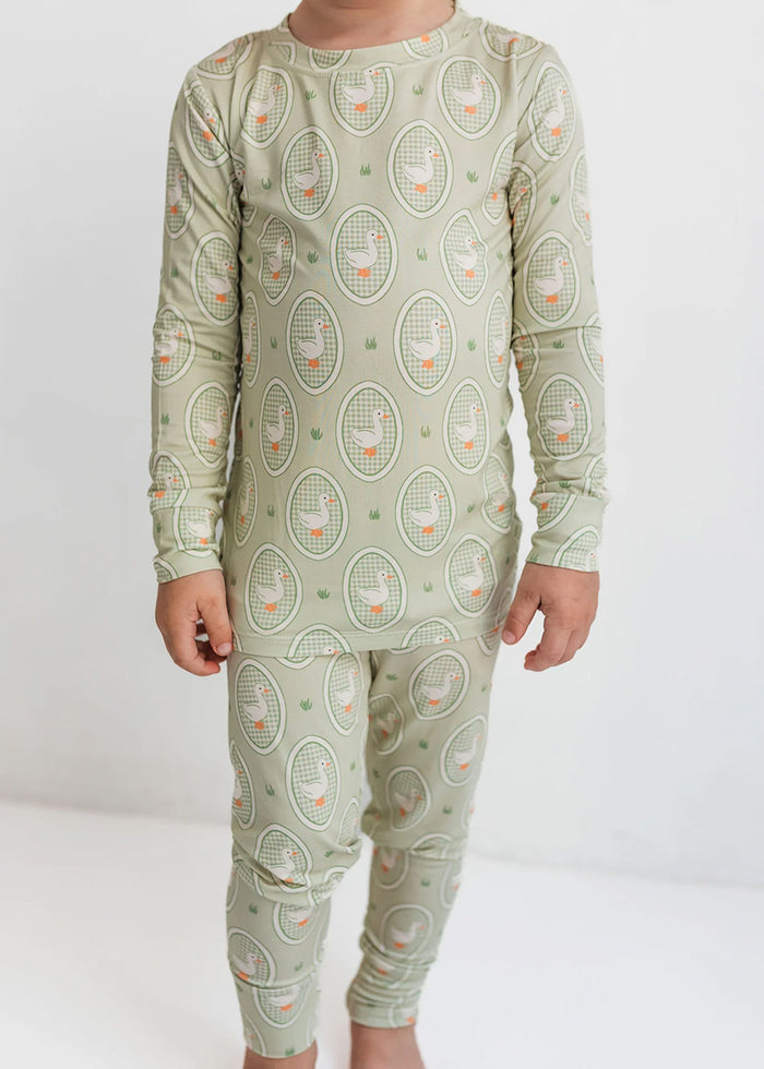 Green Little Goose Two Piece Set