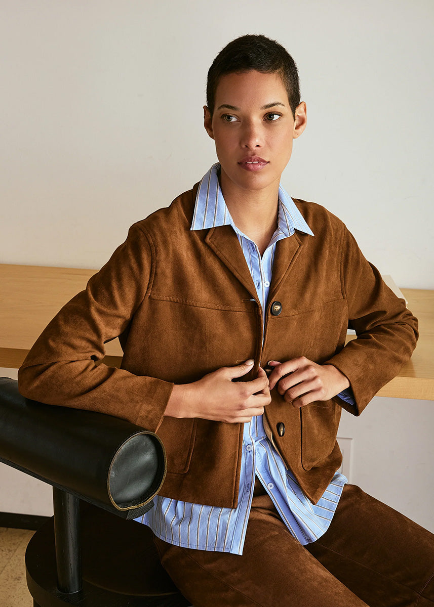 Brent Suede Jacket - Toffee