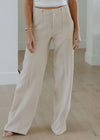 Diana Wide Leg Pant - Cream