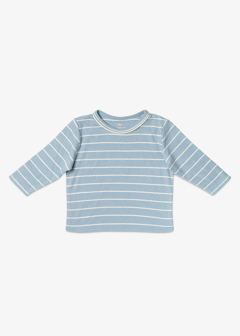 Edward Baby Long Sleeve - Blue Mini Stripe