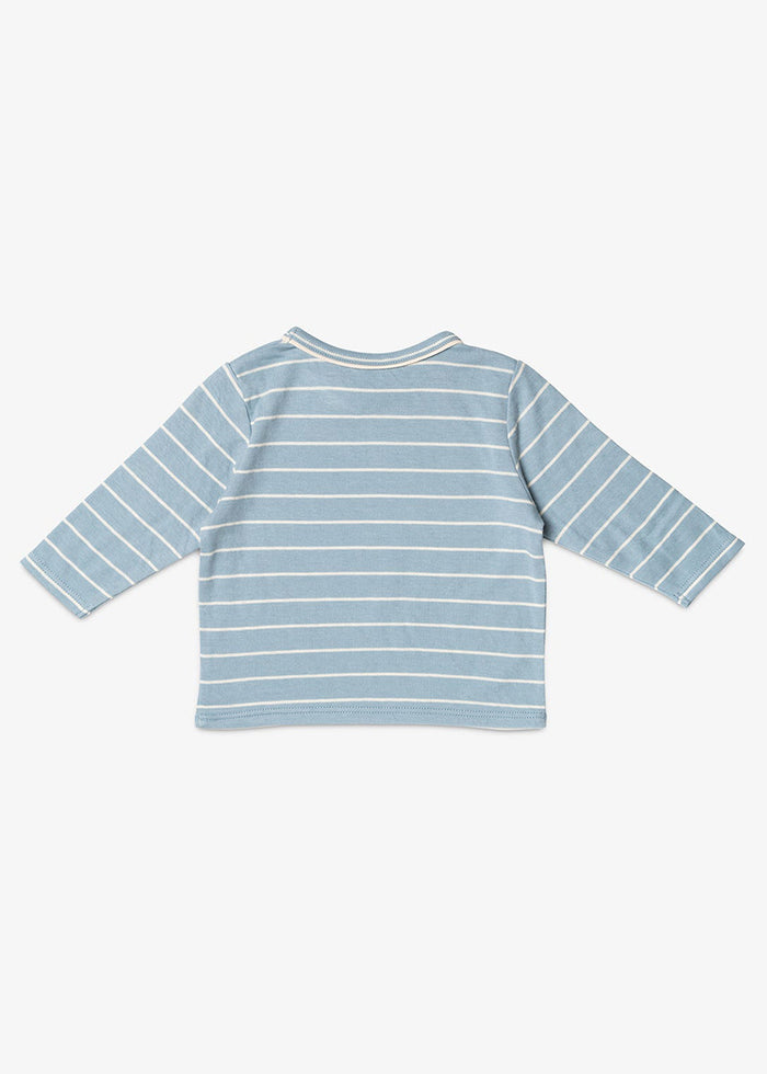Edward Baby Long Sleeve - Blue Mini Stripe