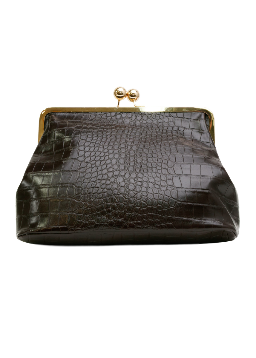 Elizia Kisslock Bag - Dark Brown