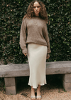Europa Luxe Sheen Skirt - Sandstone