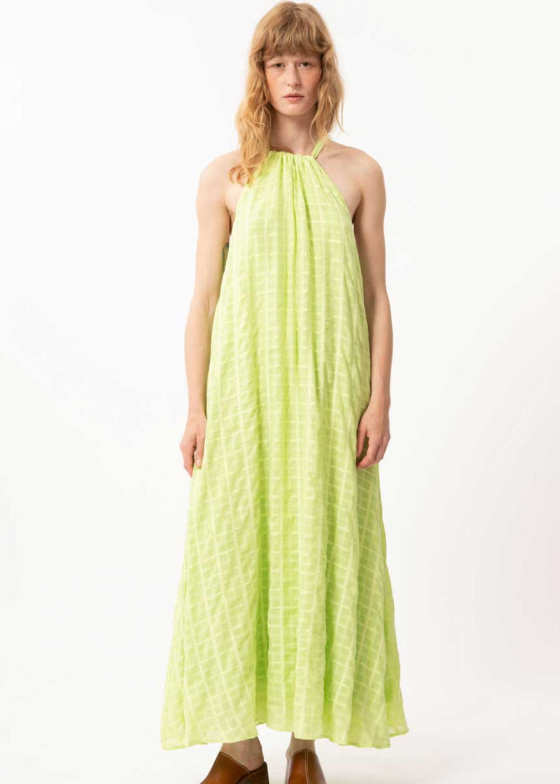 Auriane Woven Maxi Dress - Citron Vert