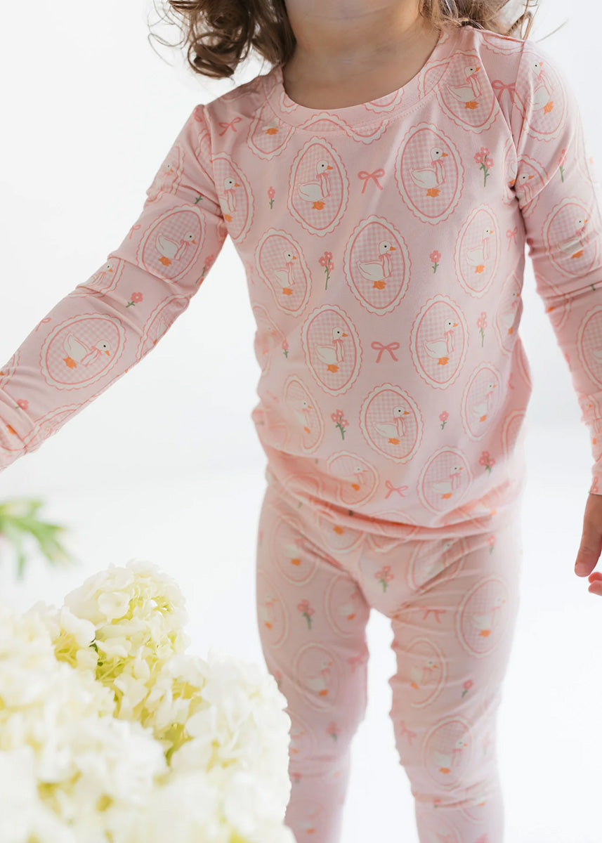 Pink Little Goose Two Piece Set