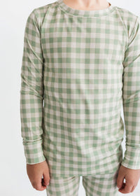 Green Gingham Two Piece Set