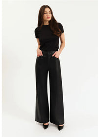 Far Out Center Seam High Rise Wide Leg Pants - Cinematic