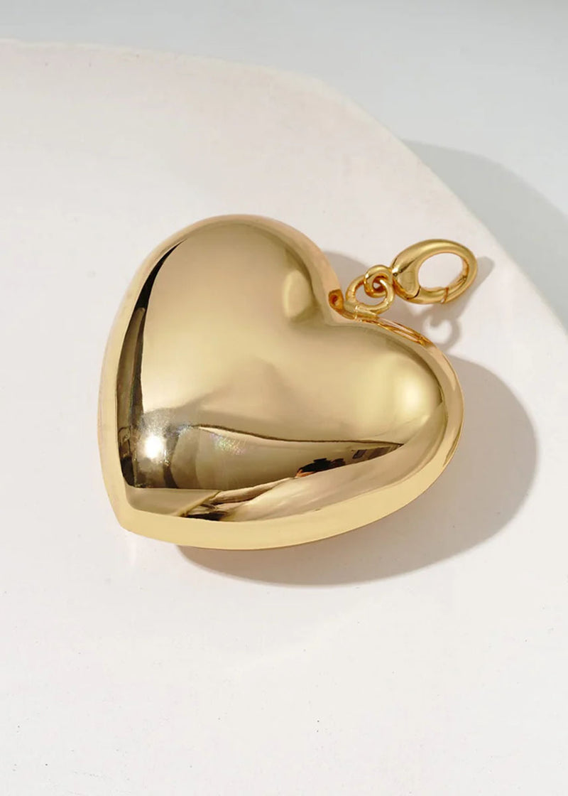 Heart Of Gold Bag Charm - Gold