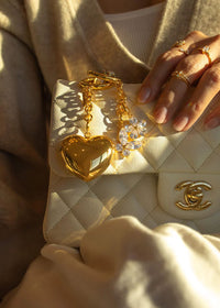 Heart Of Gold Bag Charm - Gold