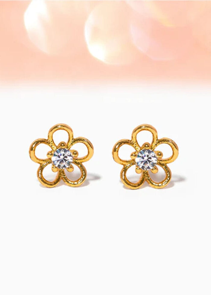 Teeny Tiny Flower Studs - Gold