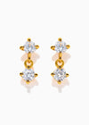 Crystal Dreams Earrings - Gold