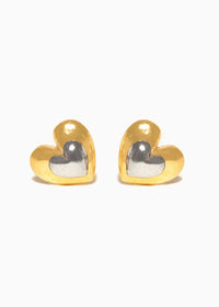 Heart To Heart Two-Tone Studs