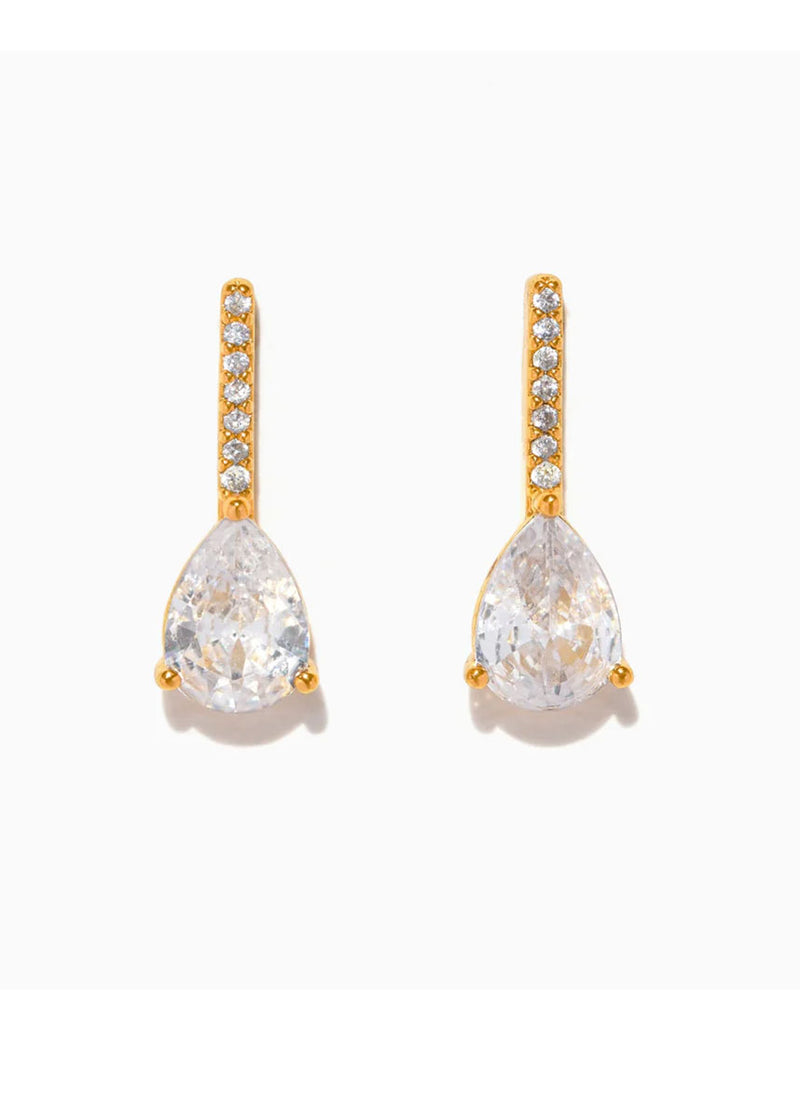 Cape May Pear Studs - Gold
