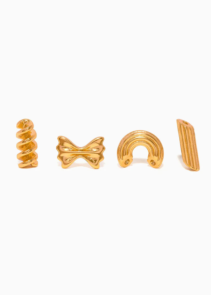 Al Dente Pasta Stud Set - Gold