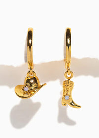 Ride 'Em Cowboy Hoops - Gold