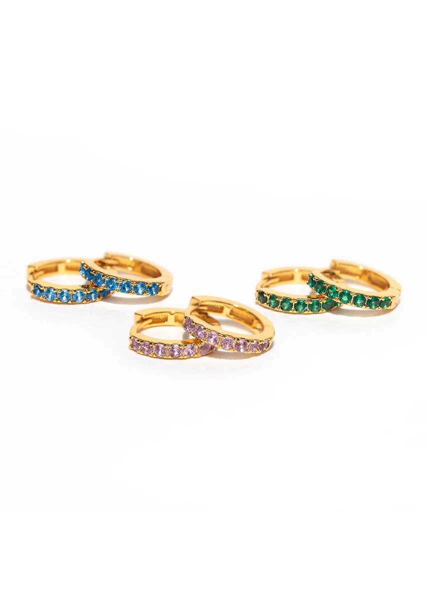 Technicolor Hoop Set - Gold