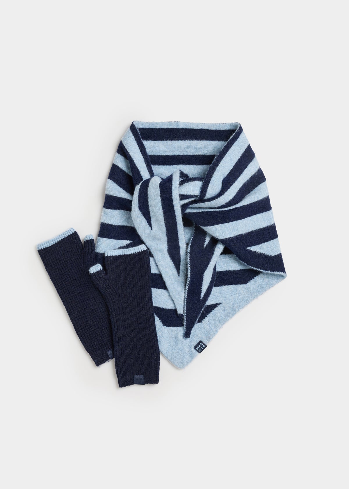 MAD HTR Triangle Scarf - Blue & Navy