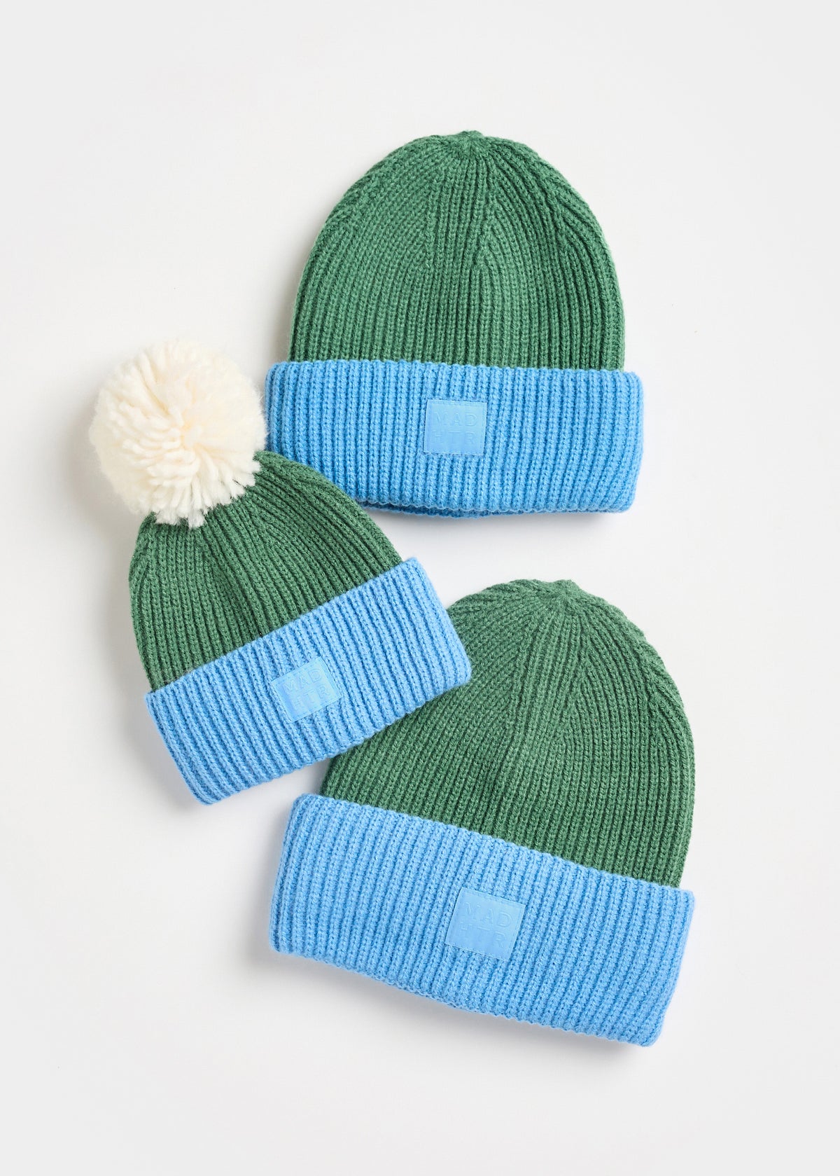 MAD HTR Two-Tone Beanie - Toddler - Green & Blue