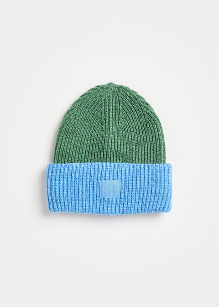 MAD HTR Two-Tone Beanie - Youth - Green & Blue