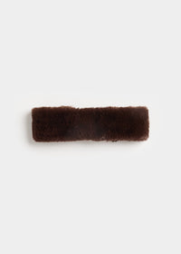 MAD HTR Faux Fur Headband - Chocolate