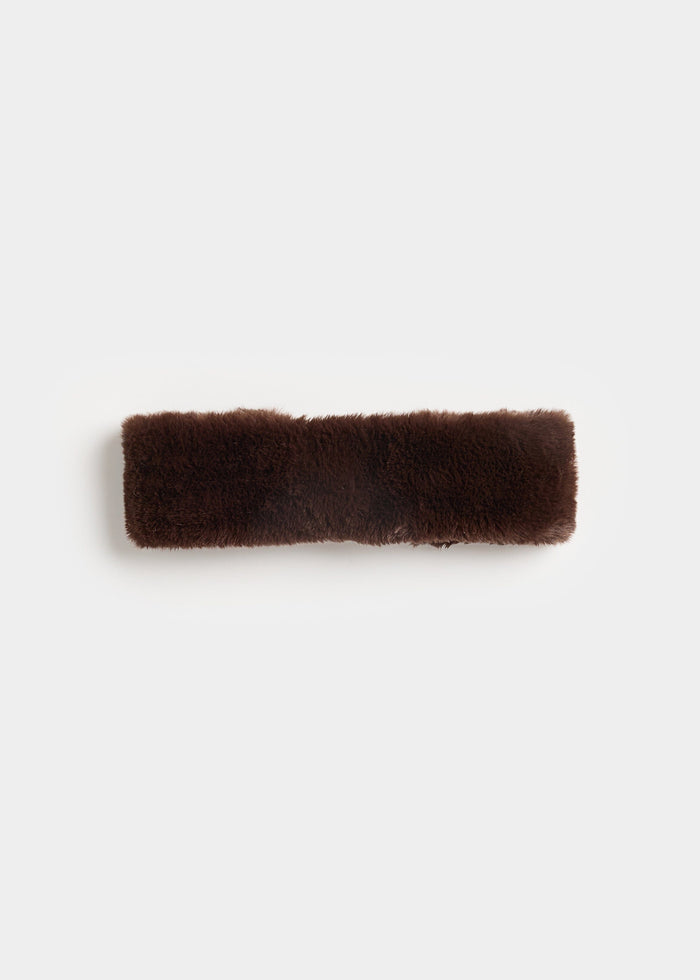 MAD HTR Faux Fur Headband - Chocolate